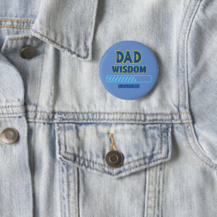 Chapa Redonda De 5 Cm Carga de Sabiduría de Papá