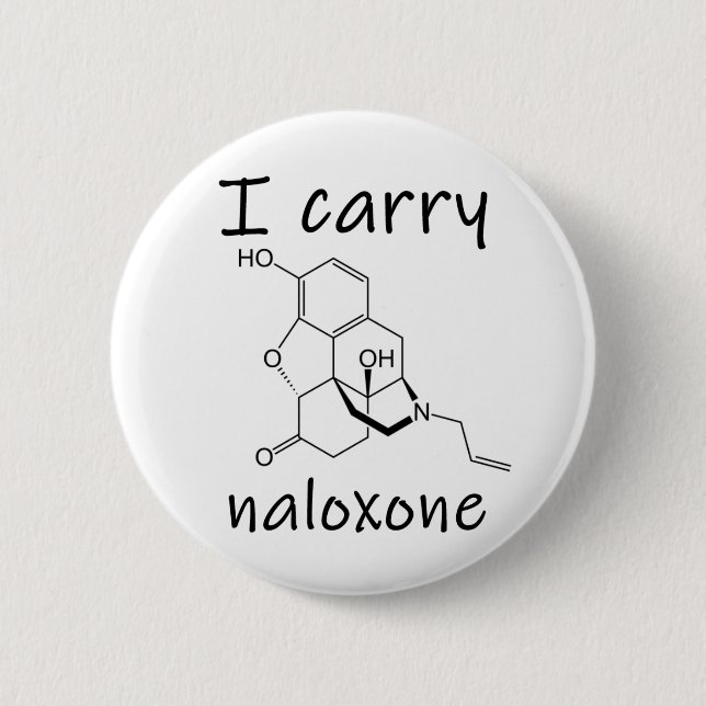 Chapa Redonda De 5 Cm Cargo naloxona (Anverso)