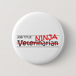 Chapa Redonda De 5 Cm Cargo Ninja - veterinario