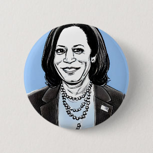 Chapa Redonda De 5 Cm Caricatura política de Kamala Harris
