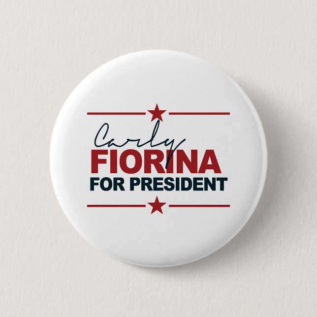 Chapa Redonda De 5 Cm Carly Fiorina para el presidente firma 2016 (Anverso)