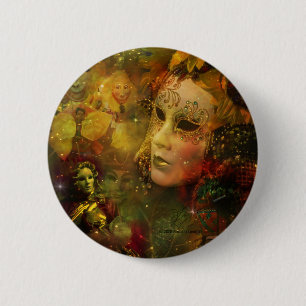 Chapa Redonda De 5 Cm Carnaval - esplendor del carnaval de New Orleans