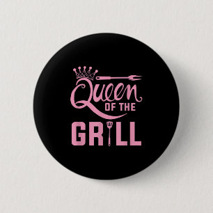 Chapa Redonda De 5 Cm Carne ahumada Graciosa Barbacoa Chef Mujeres Regal