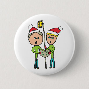 Chapa Redonda De 5 Cm Carol Singing