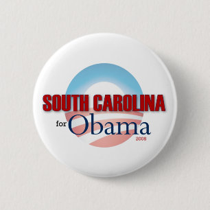 Chapa Redonda De 5 Cm CAROLINA DEL SUR para Obama