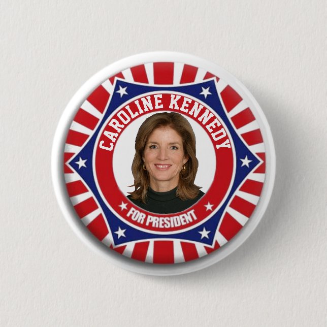 Chapa Redonda De 5 Cm Caroline Kennedy para Presidente 202 (Anverso)