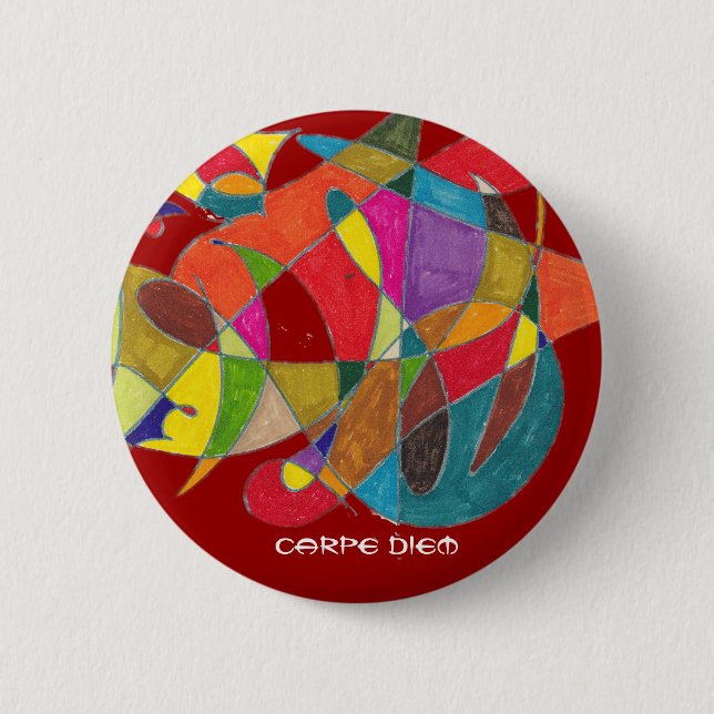 Chapa Redonda De 5 Cm Carpe Diem (Anverso)