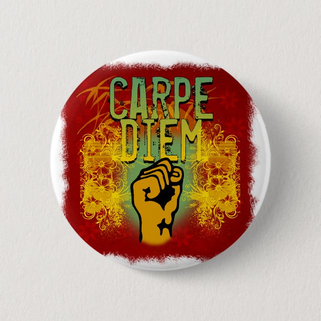 Chapa Redonda De 5 Cm Carpe Diem (Anverso)