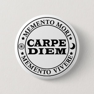 Chapa Redonda De 5 Cm Carpe diem