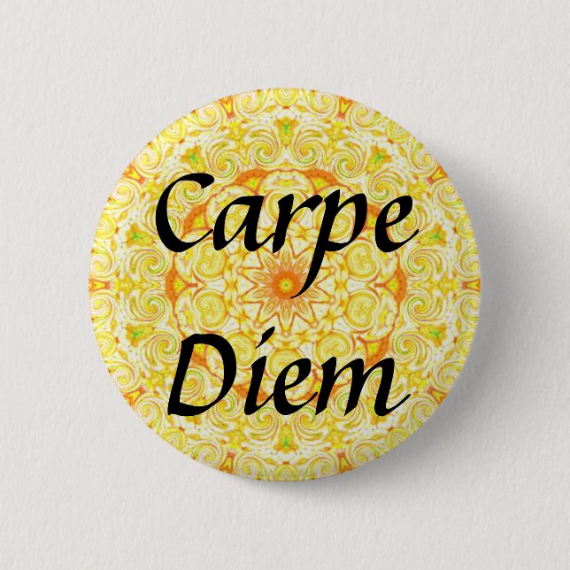 Chapa Redonda De 5 Cm Carpe Diem (Anverso)