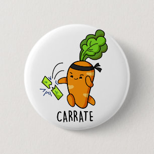 Chapa Redonda De 5 Cm Carrate Carrot Karate Pun
