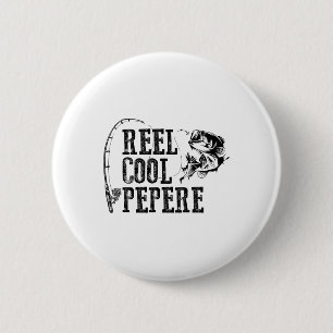 Chapa Redonda De 5 Cm Carrete de Pesca Pepere Divertido Regalo para Pepe