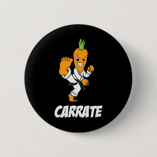 Chapa Redonda De 5 Cm Carrot Karate Niños Black Belate Karate Uniforme C