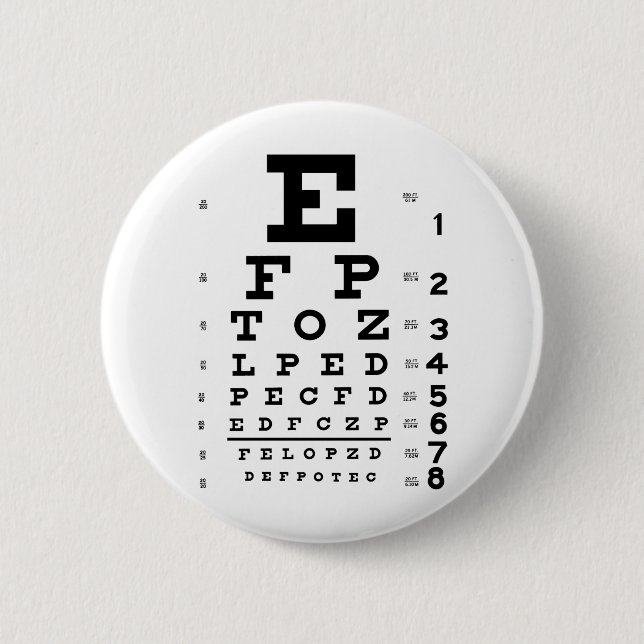 Chapa Redonda De 5 Cm Carta de ojo (Anverso)