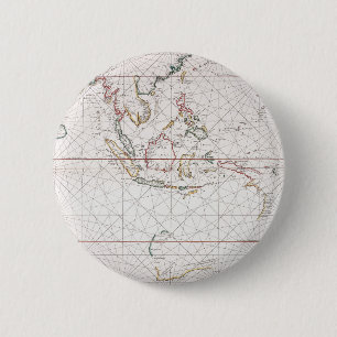 Chapa Redonda De 5 Cm Carta del mar al este de la India el   Indonesia