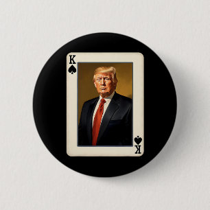 Chapa Redonda De 5 Cm Carta Rey Trump - Presidencial Donald Trump Único