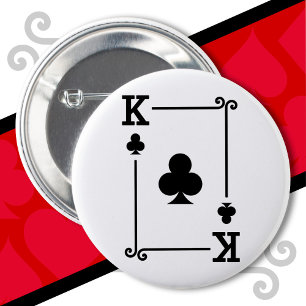 Chapa Redonda De 5 Cm Cartas de juego Rótulos de vestuario de cartas Rót
