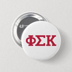 Chapa Redonda De 5 Cm Cartas de Phi Sigma Kappa