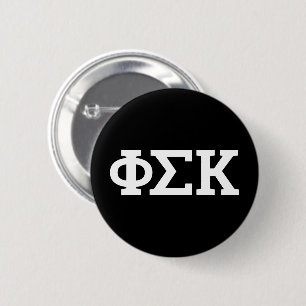 Chapa Redonda De 5 Cm Cartas de Phi Sigma Kappa