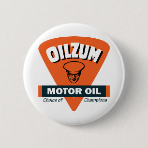 Chapa Redonda De 5 Cm Cartel antiguo de aceite de motor Oilzum