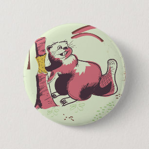 Chapa Redonda De 5 Cm Cartel de viaje del castor vintage de Canadá