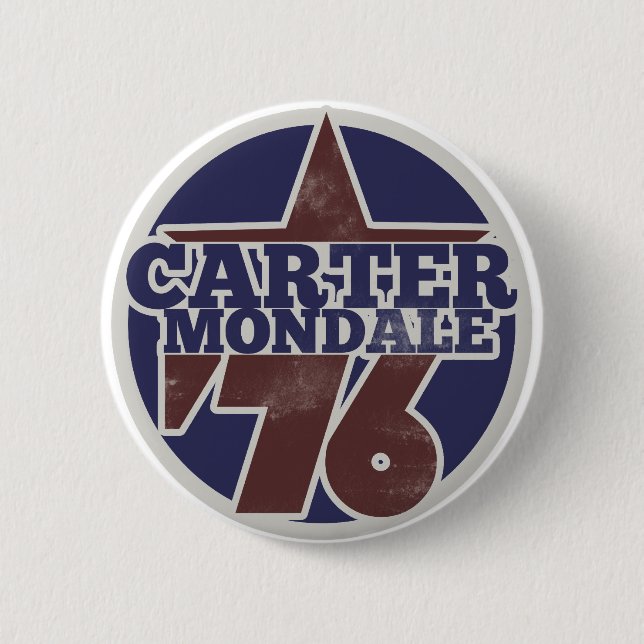 Chapa Redonda De 5 Cm Carter Mondale 76 (Anverso)