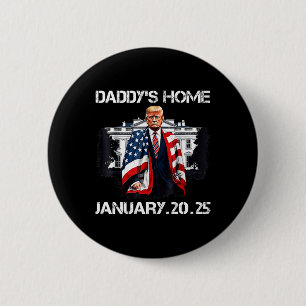 Chapa Redonda De 5 Cm Casa Blanca de Trump Daddys