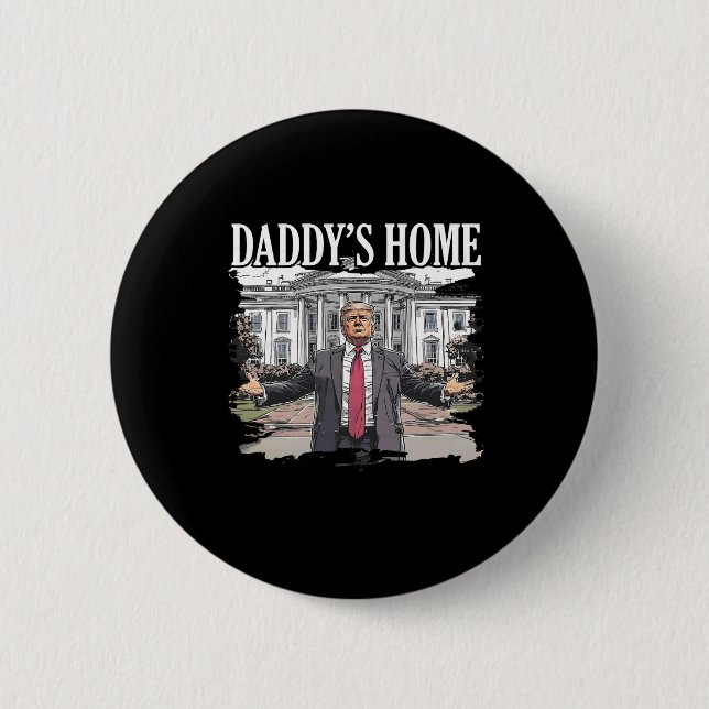 Chapa Redonda De 5 Cm Casa Blanca de Trump Daddys 2024 (Anverso)