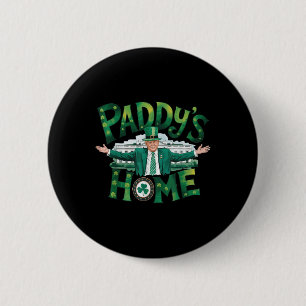 Chapa Redonda De 5 Cm Casa de Paddle Trump Divertido Día de St Patricks 