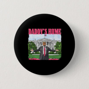 Chapa Redonda De 5 Cm Casa de Trump, casa de un padre gracioso, Com Casa