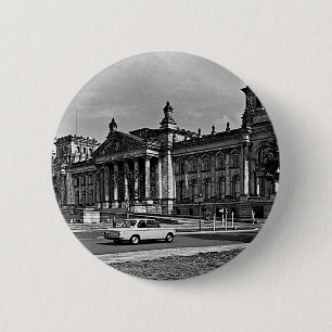 Chapa Redonda De 5 Cm Casa del parlamento del Reichstag de Berlín vintag