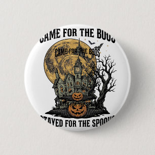 Chapa Redonda De 5 Cm Casa Embrujada Halloween Grabado Antiguo Spooky T