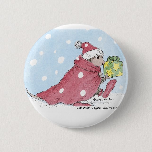 Chapa Redonda De 5 Cm Casa-Ratón Designs® - pernos (Anverso)