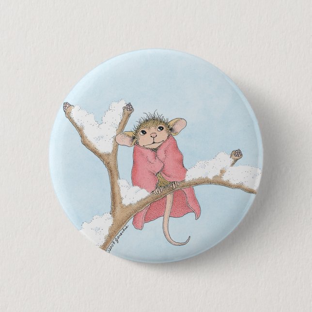 Chapa Redonda De 5 Cm Casa-Ratón Designs® - pernos (Anverso)