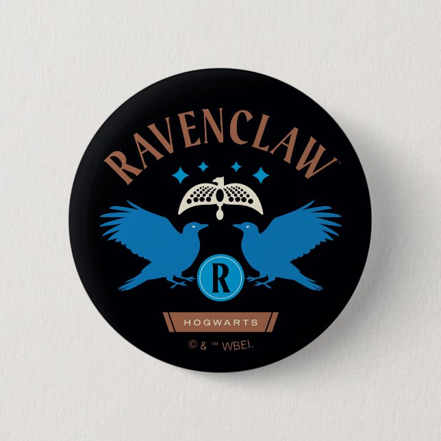 Chapa Redonda De 5 Cm Casa RAVENCLAW™ Doble Diadema de Águila Gráfica (Anverso)