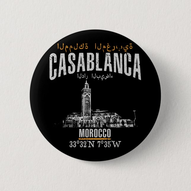 Chapa Redonda De 5 Cm Casablanca (Anverso)