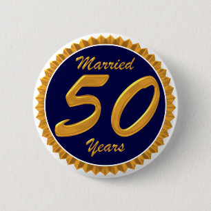 Chapa Redonda De 5 Cm Casado 50 años