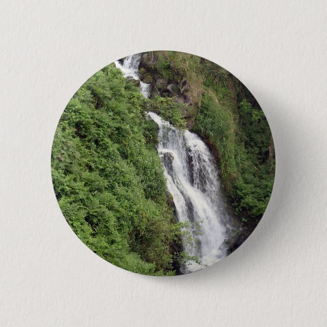 Chapa Redonda De 5 Cm Cascada cerca de Hilo, Hawaii (Anverso)