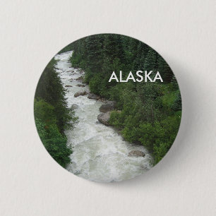 Chapa Redonda De 5 Cm Cascada de Alaska