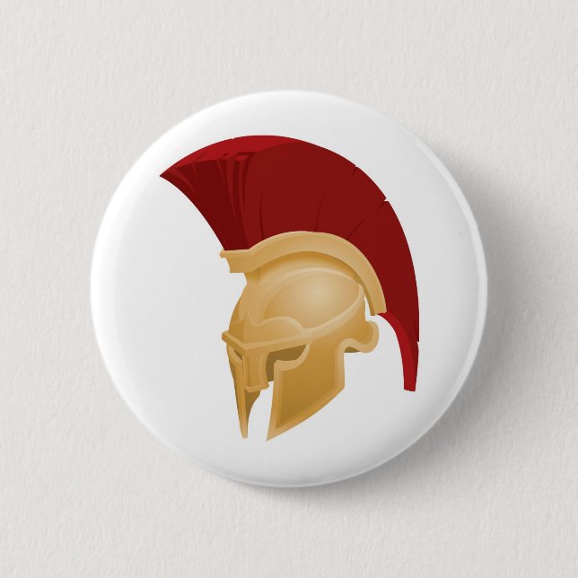 Chapa Redonda De 5 Cm Casco espartano o Trojan (Anverso)