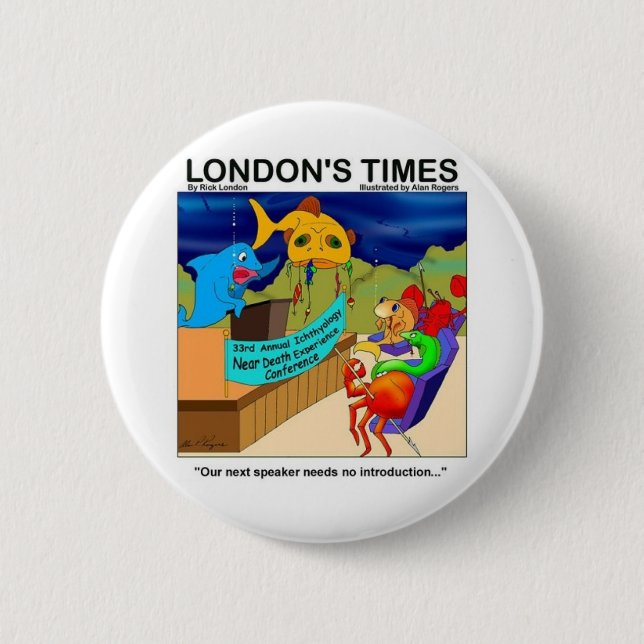 Chapa Redonda De 5 Cm Casi la muerte Experiencia divertida Pesca Regalos (Anverso)