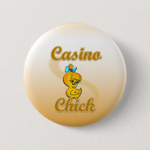Chapa Redonda De 5 Cm Casino Chick