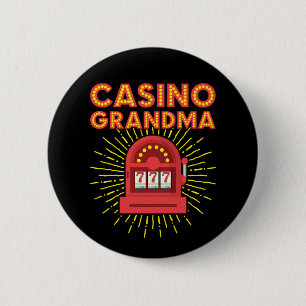 Chapa Redonda De 5 Cm Casino Grandma Gambling Granny