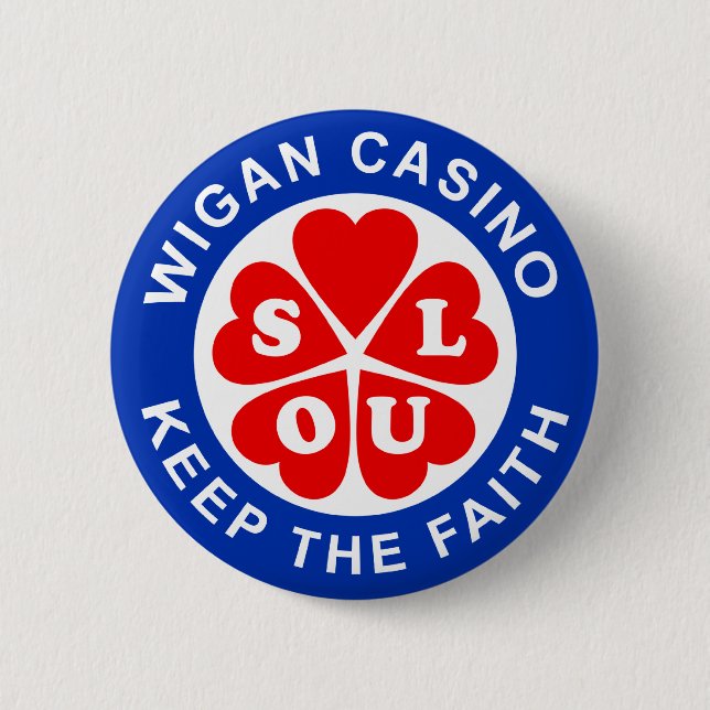Chapa Redonda De 5 Cm Casino Wigan Mantener La Fe (Anverso)