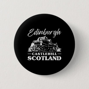 Chapa Redonda De 5 Cm Castillo de Edimburgo Escocia Escocés Europa Vacac