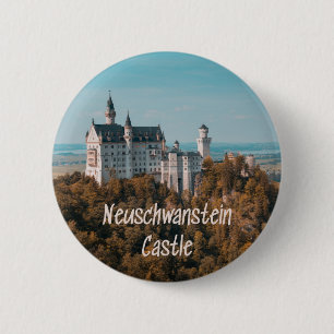 Chapa Redonda De 5 Cm Castillo de Neuschwanstein Alemania