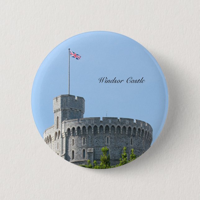 Chapa Redonda De 5 Cm Castillo de Windsor (Anverso)