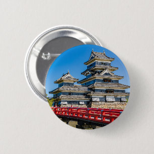 Chapa Redonda De 5 Cm Castillo y puente de Matsumoto