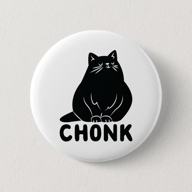 Chapa Redonda De 5 Cm Cat Chonk (Anverso)