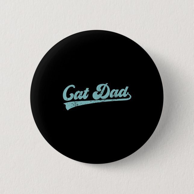 Chapa Redonda De 5 Cm Cat Dad Funny Dad Father's Day Funny Papa  (Anverso)